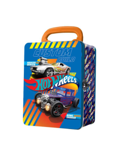 HOT WHEELS METAL CAR CASE BLUE