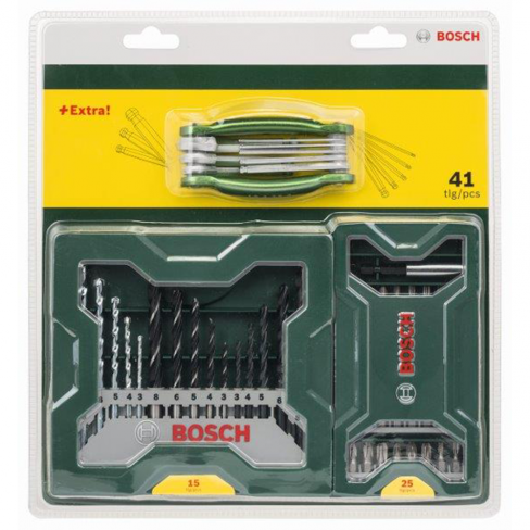 Bosch 15Pc Mixed Drill Bit Set With Folding Hex Tool