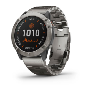 Garmin Fenix® 6X - Pro Solar Edition Pro Solar - Titanium with Vented Titanium Bracelet