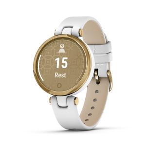 Garmin Lily Classic Edition - Light Gold Bezel & White Italian Leather