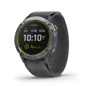 Garmin Enduro - Steel with Grey UltraFit Nylon Strap