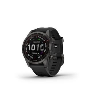 Garmin Fenix 7S Sapphire Solar Carbon Grey DLC with Black Band