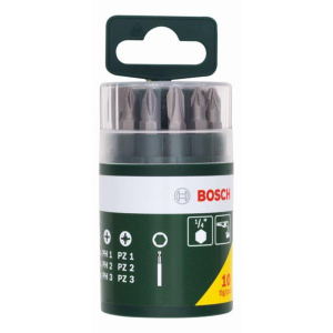 Bosch 10pc Screwdriver set PH, PZ, Slotted