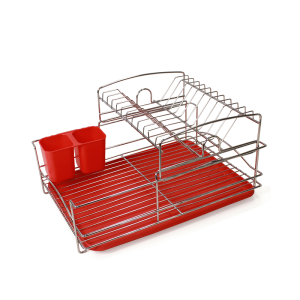 Fine Living Balcony Dishrack - Red