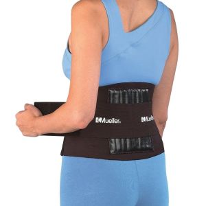 Mueller Adjustable Back Brace Black One-Size-Fits-Most