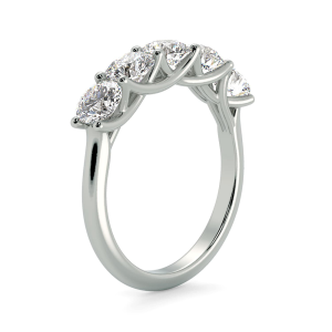 CamiRocks 5 Stone Diamond Trellis Ring in 18kt White Gold