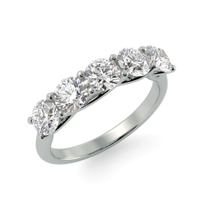 CamiRocks 5 Stone Diamond Trellis Ring in 9kt White Gold