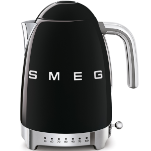 Smeg Black 1.7L Retro Variable Temperature Kettle - KLF04BLEU