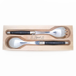 André  Verdier Salad Set - Black (2pc in wooden box)