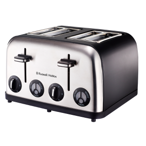 Russell Hobbs Matt Black 4 Slice Toaster 13976