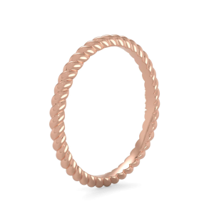 CamiRocks Dainty Twist Ring in 9kt Rose Gold