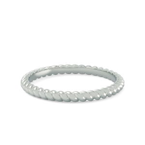 CamiRocks Dainty Twist Ring in 9kt White Gold