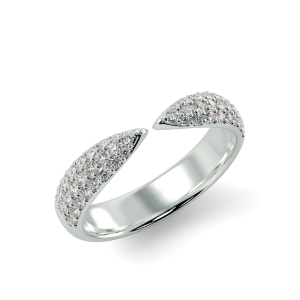 CamiRocks Diamond Claw Stack Ring in 18kt White Gold