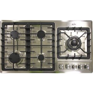 ALVA - 90CM 5-BURNER GAS HOB - STAINLESS STEEL