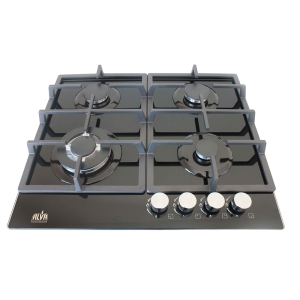 ALVA - 60cm 4-BURNER GAS HOB - GLASS TOP