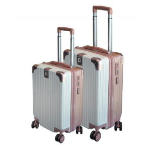 ECO 2Pcs Berlin Luggage Set - Cream & Pink