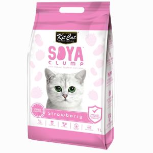 Kit Cat Soya Clump Cat Litter - Strawberry 7L