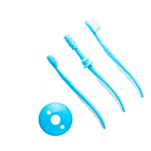 INFANT TOOTHBRUSH SET - 3-PIECE - BLUE