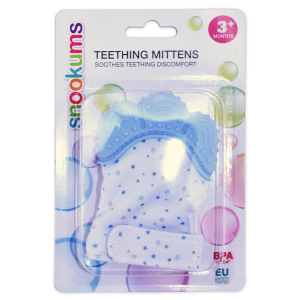 Snookums Teething Mittens - Blue Stars