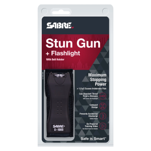 SABRE 1.6000 uC MINI STUN GUN W/HOLSTER  BLACK