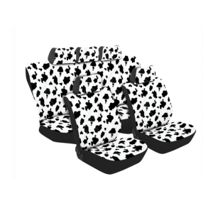 Texas Cow Print 11Piece Set White/Black SA180