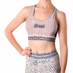 SweatGear The Marble Leopard Crop Top