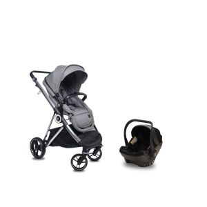 Noola The Luxe 3in1 Travel System with iSize Car Seat | Lunar Grey