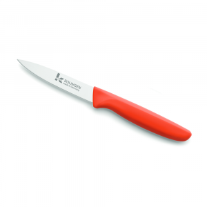Klever Paring Knife with Straight Edge 10cm Blade - Red