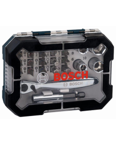 Bosch 26pc Mini ratchet  & screwdriver set with Quick release Holder