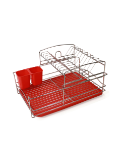 Fine Living Balcony Dishrack - Red