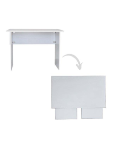 SpaceSave FLIP n FLAT Folding Portable Desk 100x60cm - White