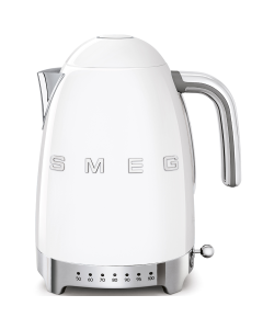 Smeg White 1.7L Retro Variable Temperature Kettle - KLF04WHEU 