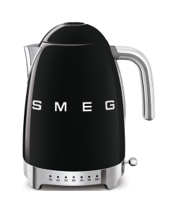 Smeg Black 1.7L Retro Variable Temperature Kettle - KLF04BLEU