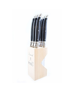 André  Verdier Steak Knife Set - Black (6pc in wooden box)