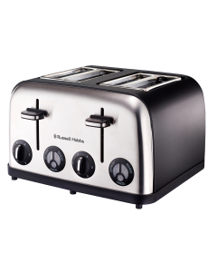 Russell Hobbs Matt Black 4 Slice Toaster 13976