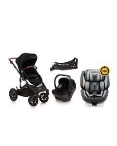 Noola Elite 5in1 Midnight Black Travel System with ISOFIX & ONE360