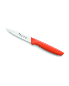 Klever Paring Knife with Straight Edge 10cm Blade - Red