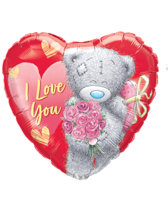 18 INCH FOIL TATTY TEDDY � I LOVE YOU BOUQUET 