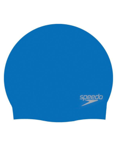 Plain Moulded Silicone Swim Cap - Neon Blue